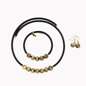Murano Glas Set Oro Nero