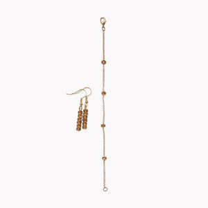 Murano Glas Set Honey & Silver/Gold